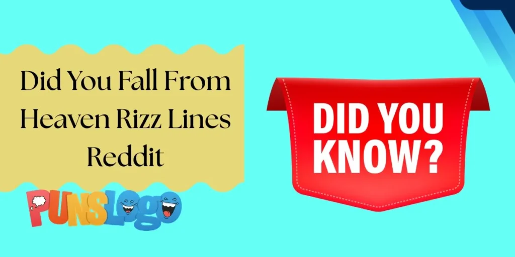 Did You Fall From Heaven Rizz Lines Reddit
