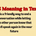 TTYS Meaning in Text