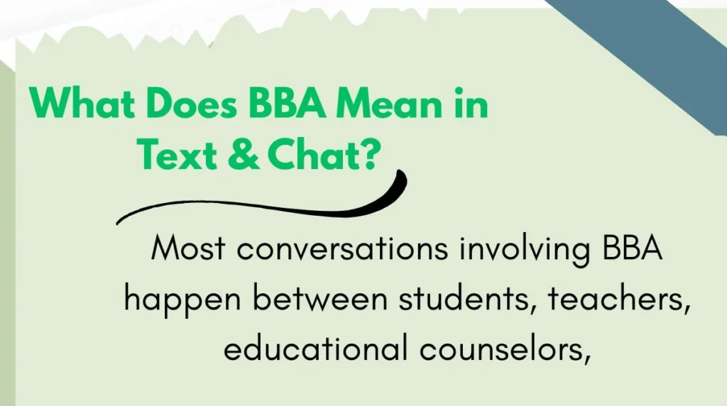 What Does BBA Mean in Text & Chat?