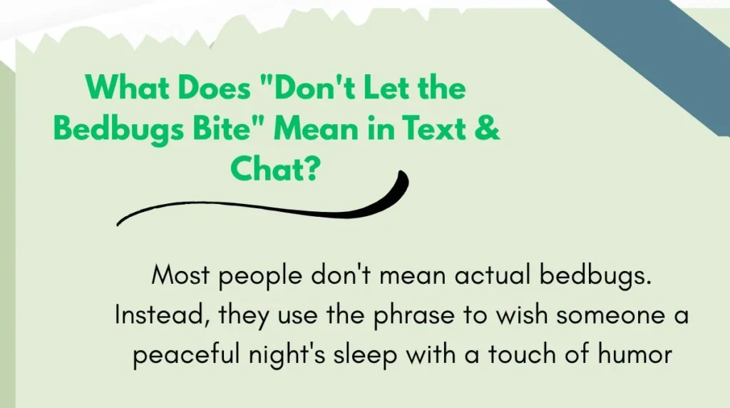 What Does "Don't Let the Bedbugs Bite" Mean in Text & Chat?