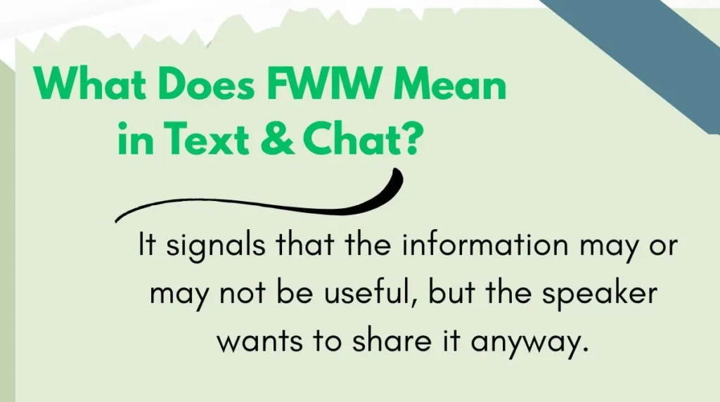 What Does FWIW Mean in Text & Chat?