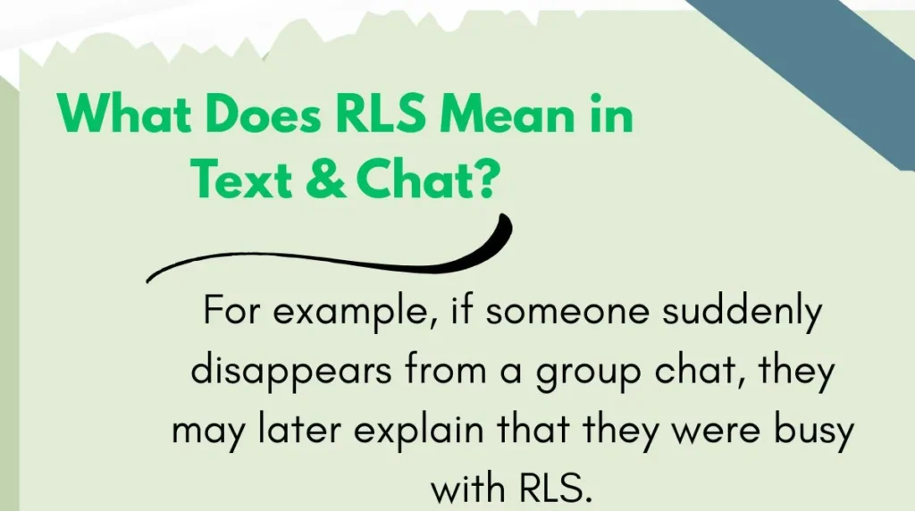 What Does RLS Mean in Text & Chat?