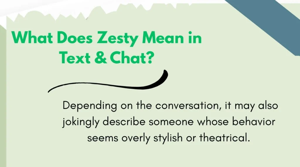 What Does Zesty Mean in Text & Chat?